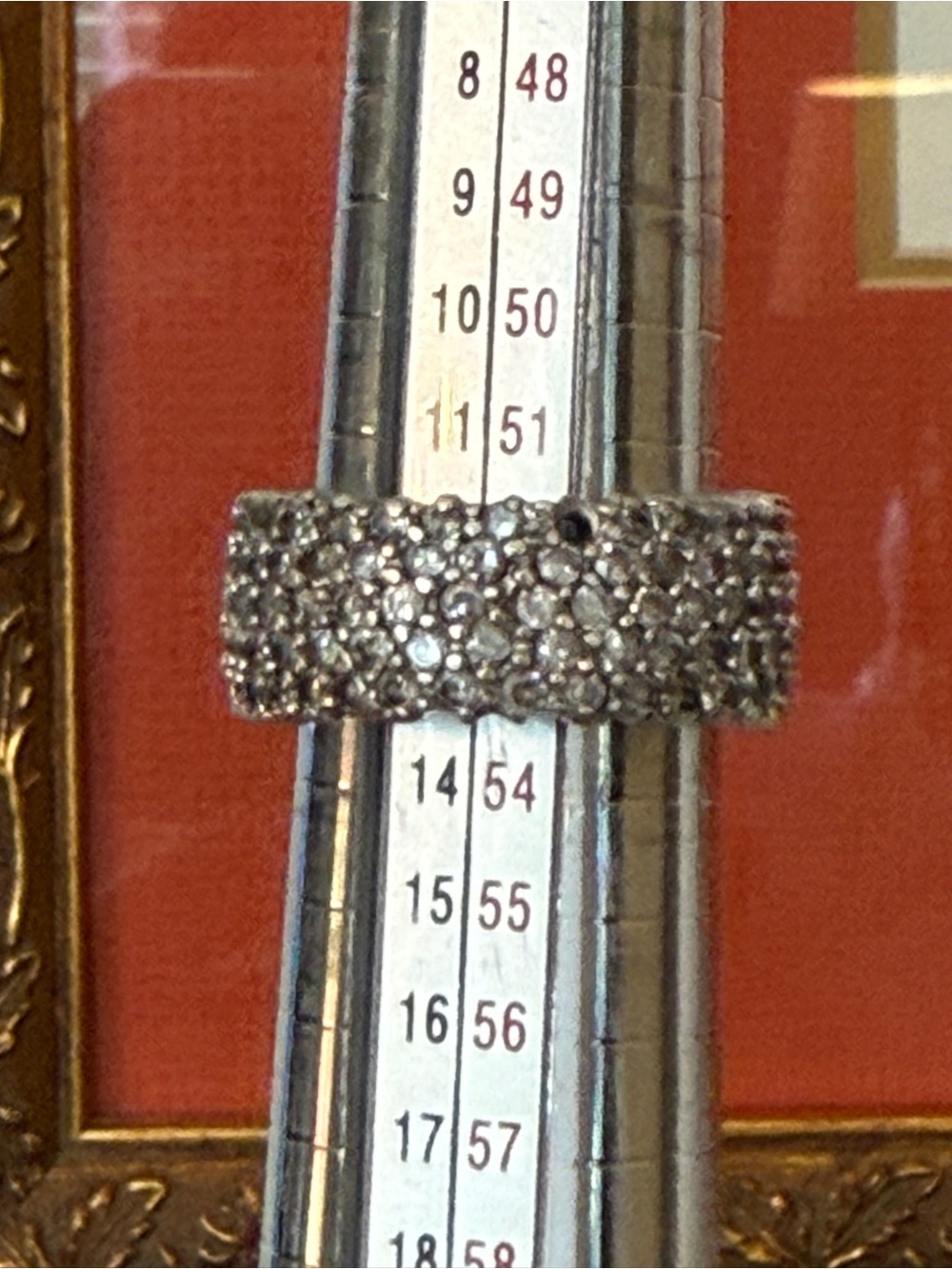 Sterling Silver Pavé Eternity Ring - Size 6.5 - 8 Grams - Picture 5 of 13